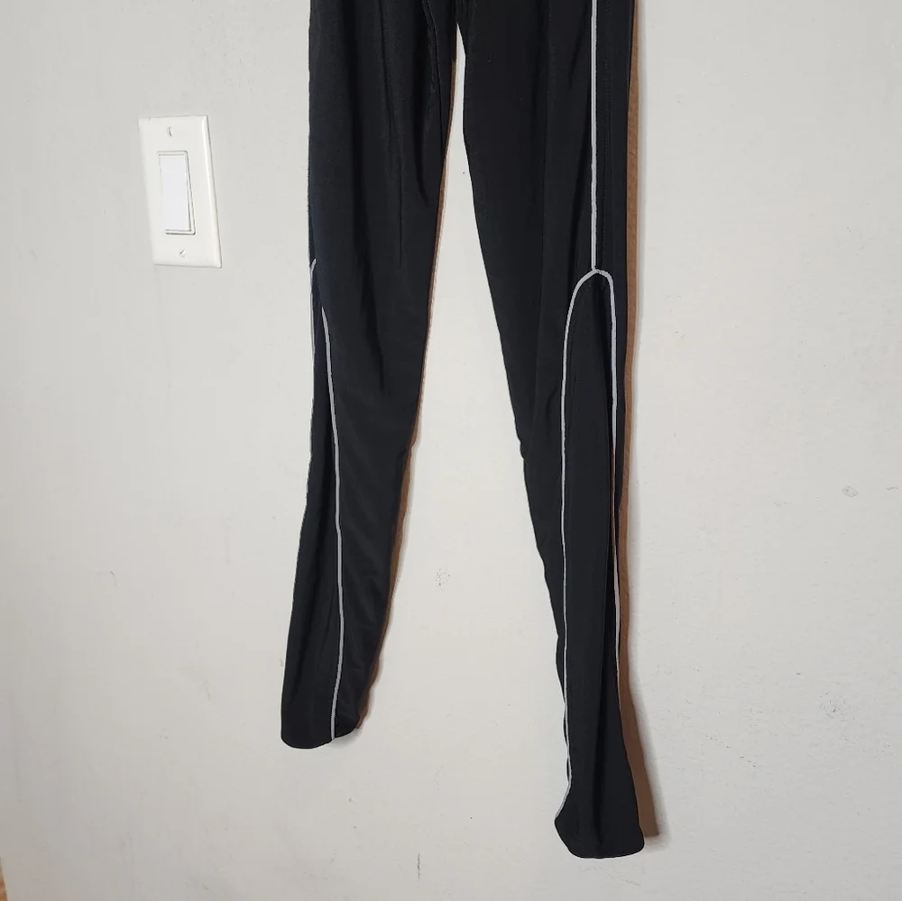 ASOS AYM highrise bodycon black legging with‎ contrast piping. Size XS.